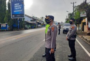 Cegah Gangguan Kamtibmas, Kapolres Lampung Utara Pimpin Patroli Subuh