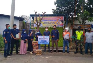 Kampung Sumamukti Lockdown, Karang Taruna Kabupaten Way Beri Bantuan Pangan dan Masker
