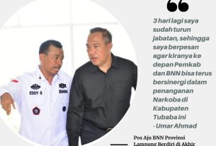 Pos Aju BNN Provinsi Lampung Berdiri di Akhir Masa Jabatan Umar Ahmad