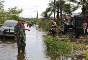12 Desa Di Aceh Barat Dilanda Banjir, Dandim 0105/Abar Kerahkan Seluruh Babinsa Siaga Di Wilayah Binaan
