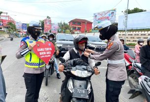 Tingkatkan Budaya Tertib Berlalu Lintas, Patroli Muli Sat Lantas Polresta Bandar Lampung Edukasi Pengguna Jalan