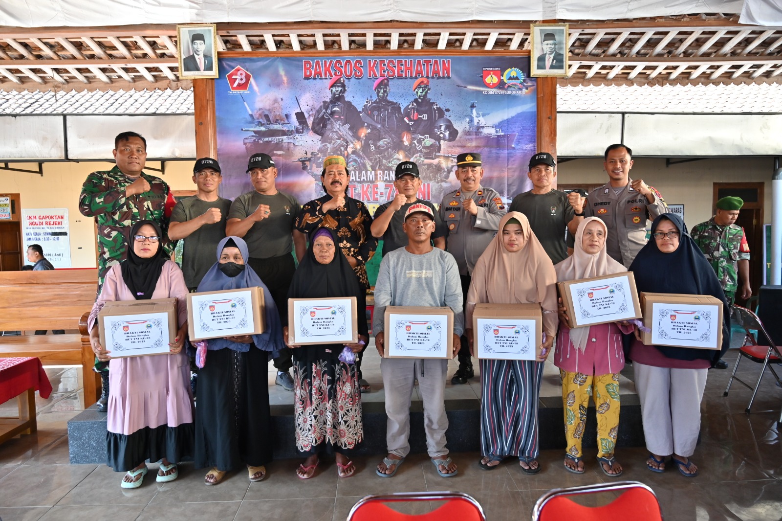 Peringati HUT TNI Ke-78 Kodim 0726/Sukoharjo Gelar Baksos di Wilayah, Rawat Kemanunggalan TNI-Rakyat